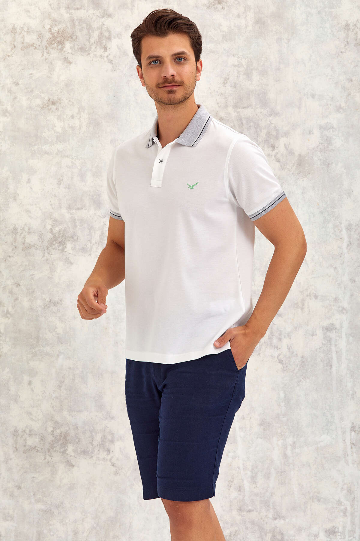 Beyaz Polo Tişört - SMILE (2)