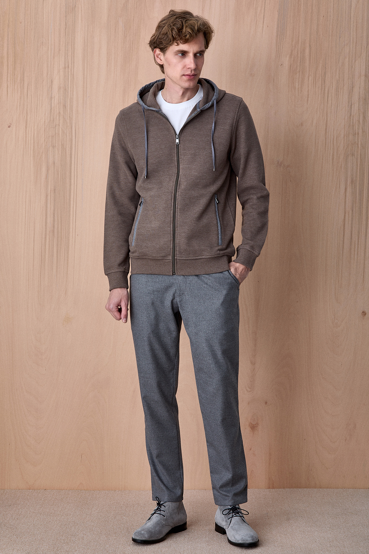 Koyu Bej Pamuklu Sweatshirt - SMILE (2)