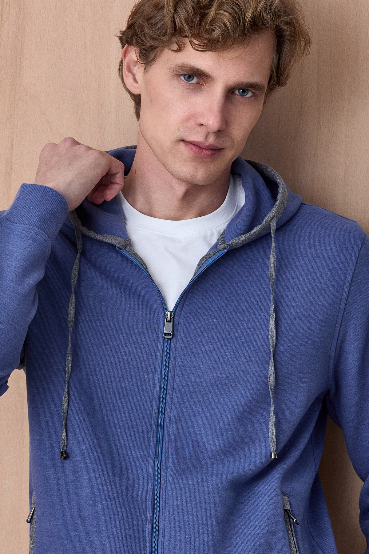 Mavi Pamuklu Sweatshirt - SMILE (2)