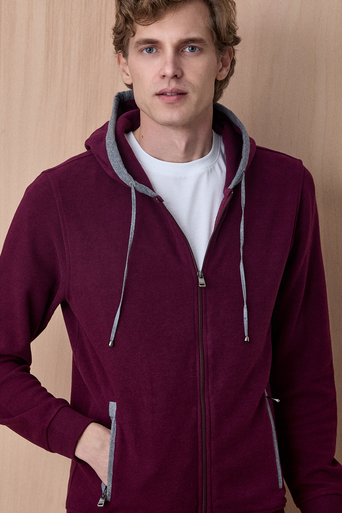 Bordo Pamuklu Sweatshirt - SMILE (2)