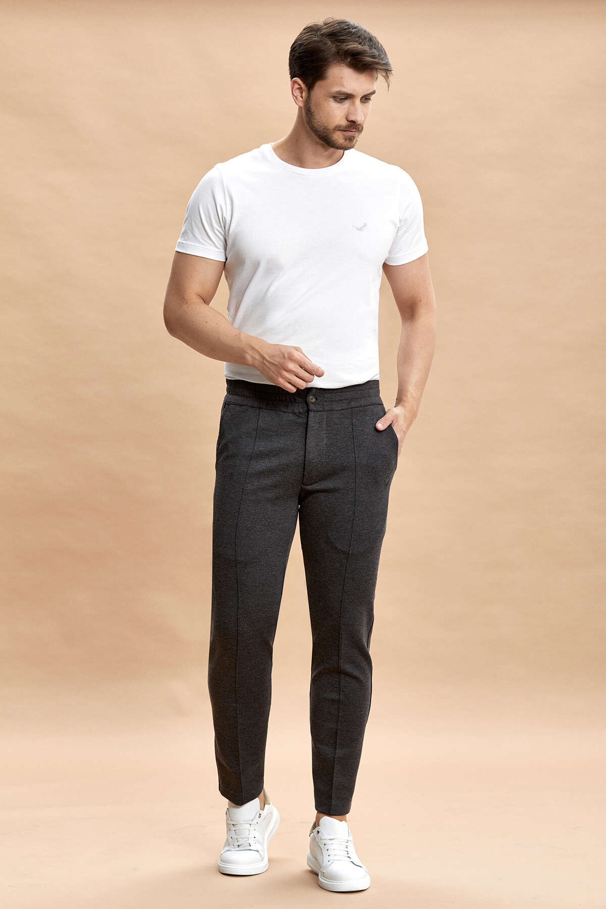 Antrasit Sweat Pantolon - SMILE