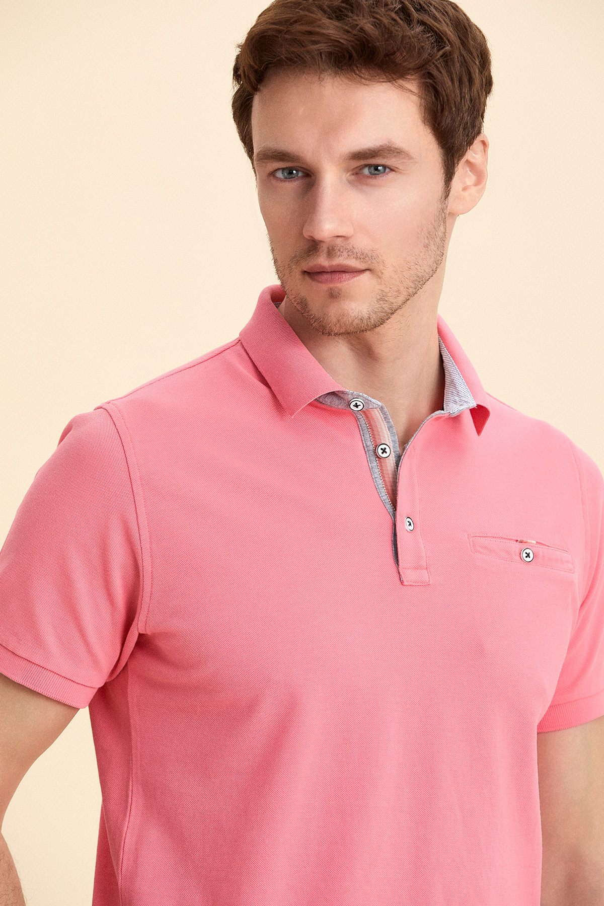 Pembe Polo Tişört - SMILE
