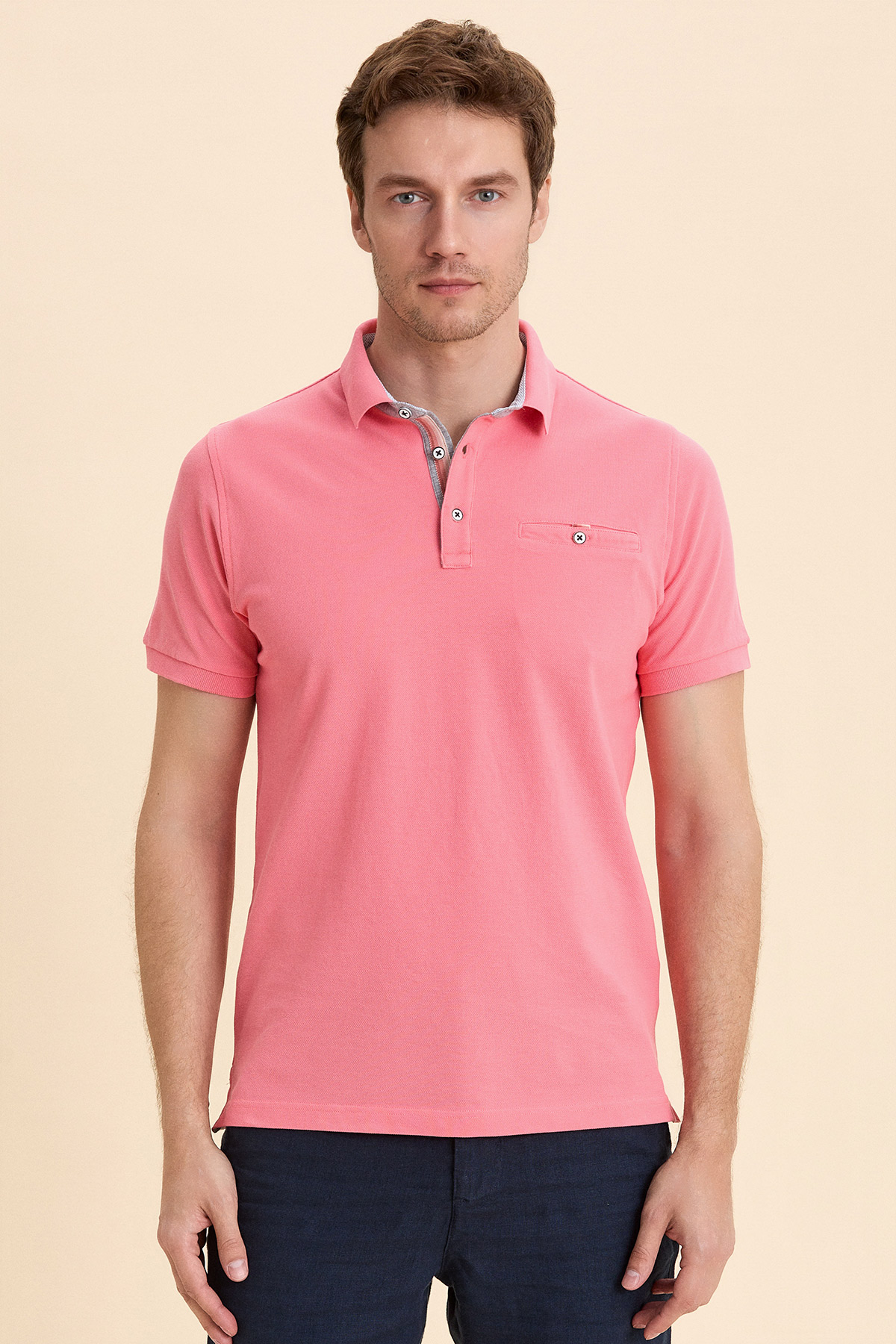 Pembe Polo Tişört - SMILE (2)