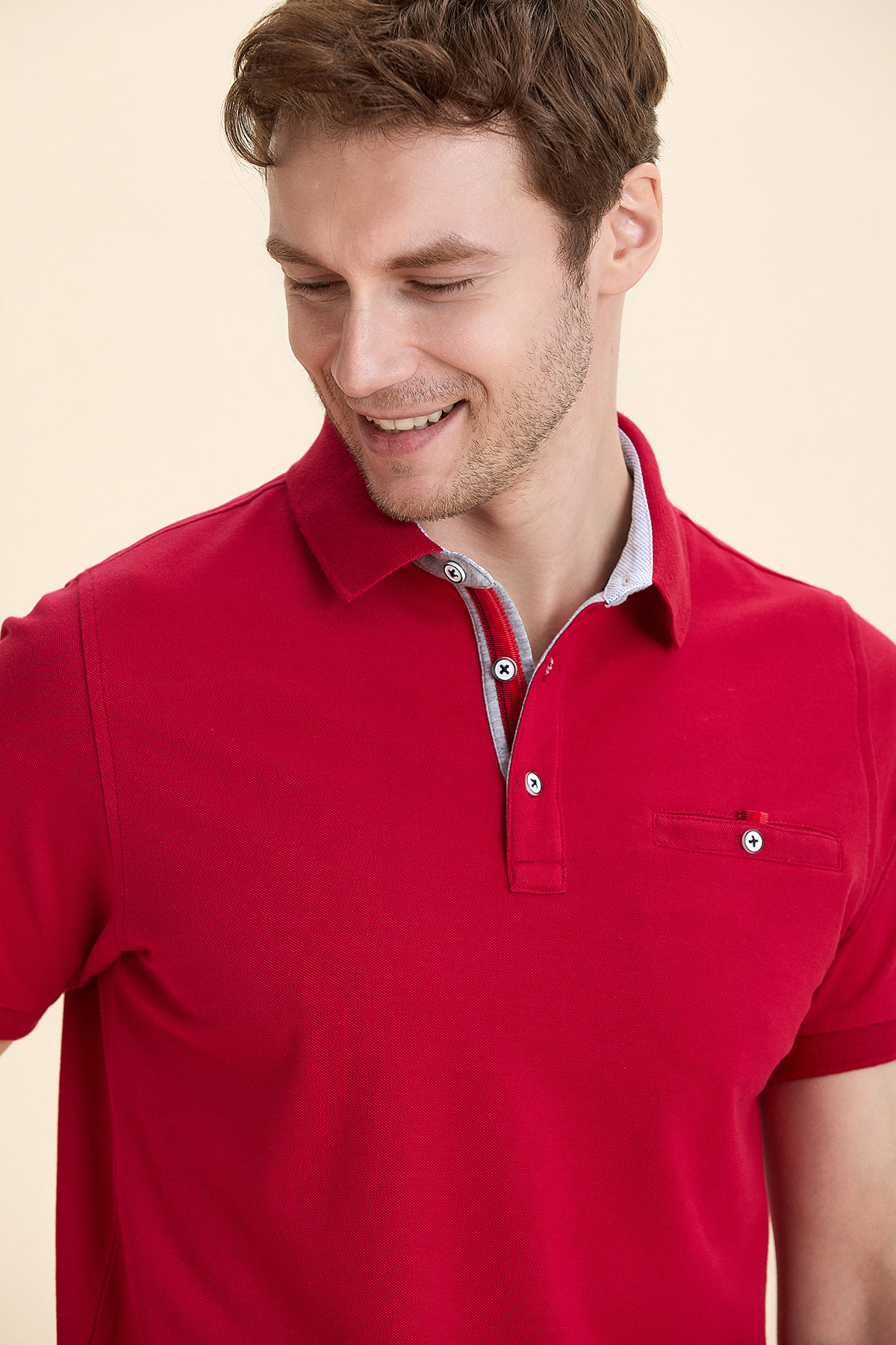 Bordo Polo Tişört - SMILE