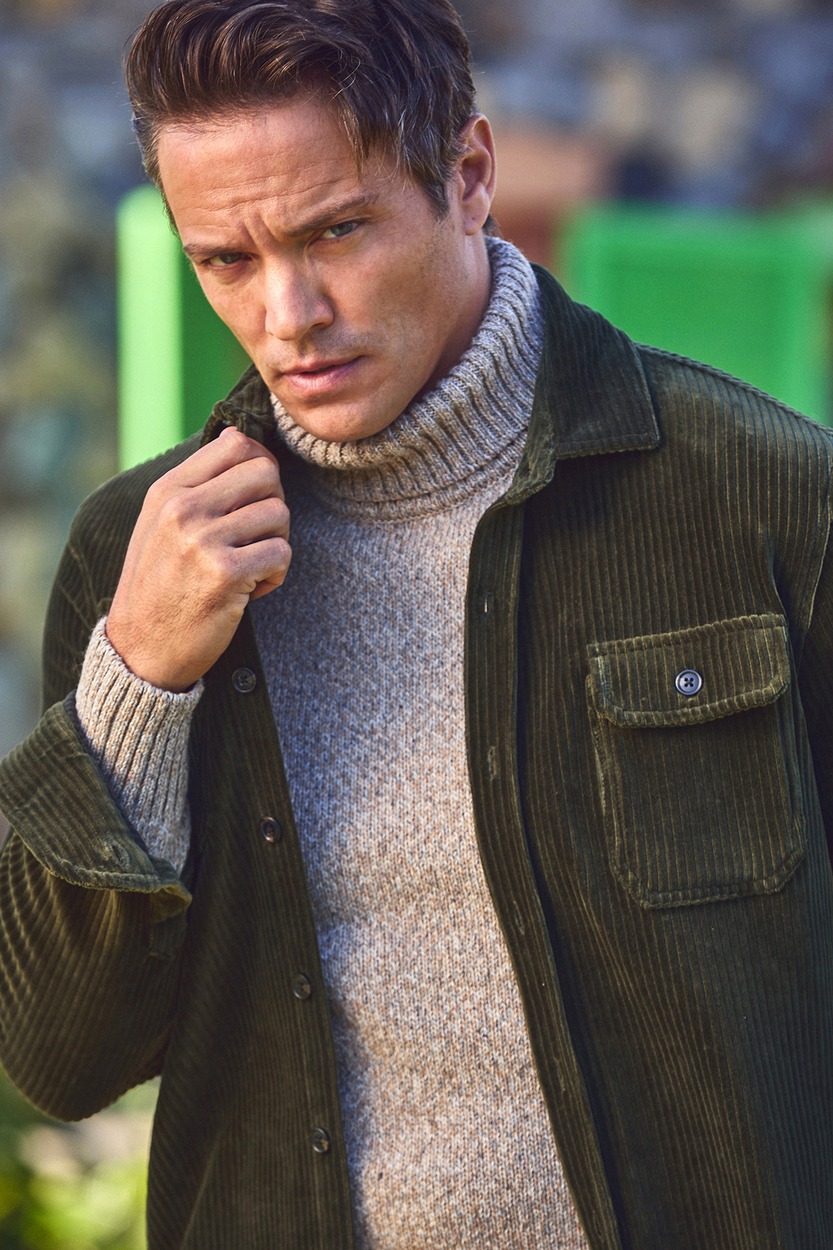 Yeşil Pamuklu Üst Gömlek - SMILE (2)