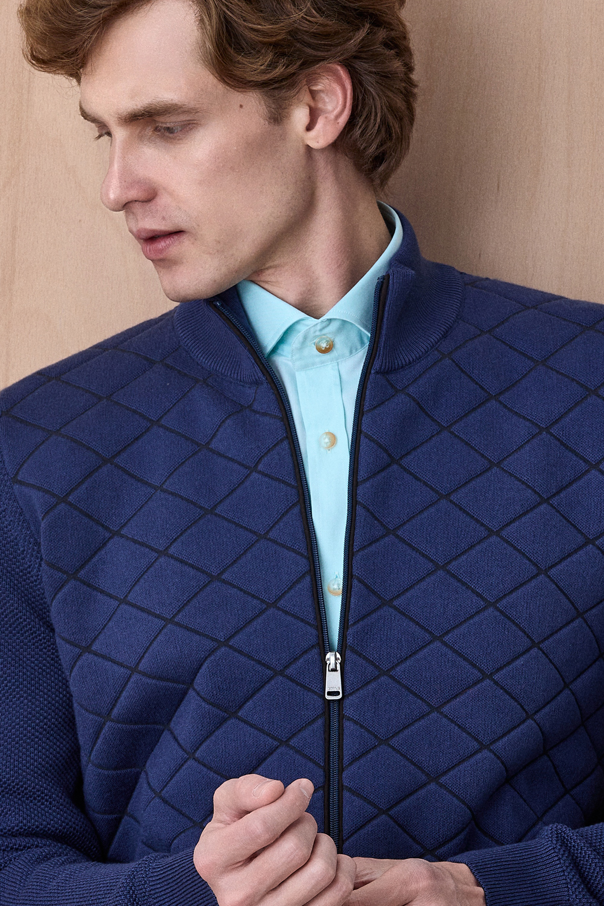 Indigo Pamuklu Fermuarlı Triko - SMILE (2)