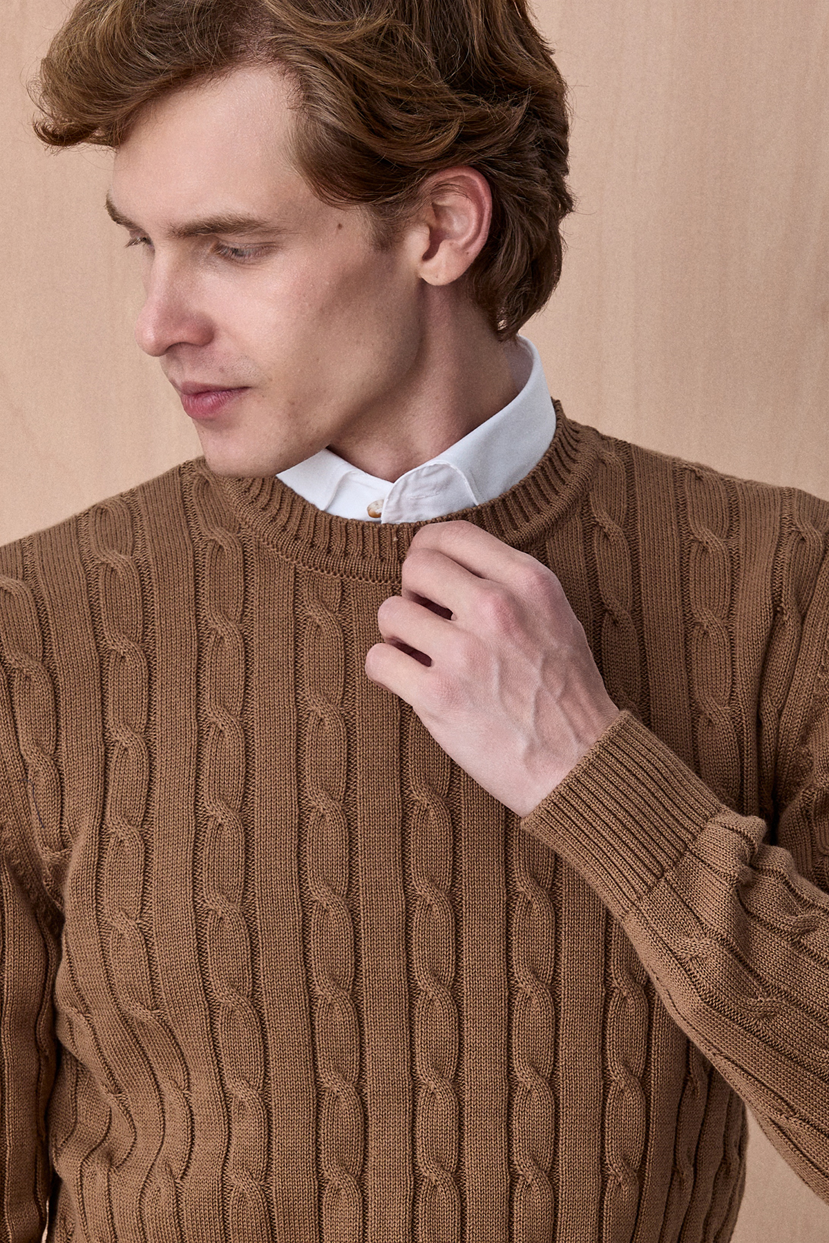 Camel %100 Pamuk Bisiklet Yaka Triko - SMILE (2)