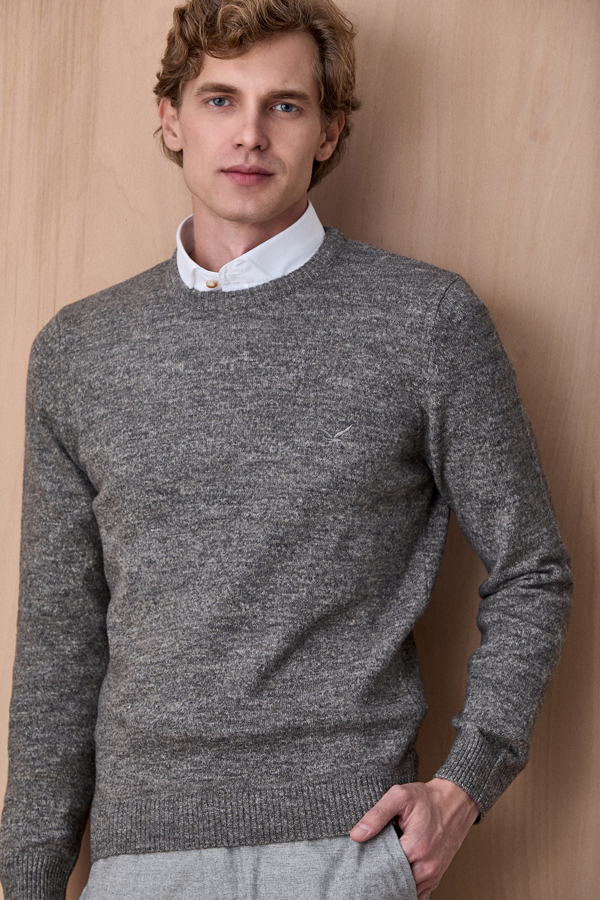 Kahverengi Pamuklu Bisiklet Yaka Triko - SMILE (2)